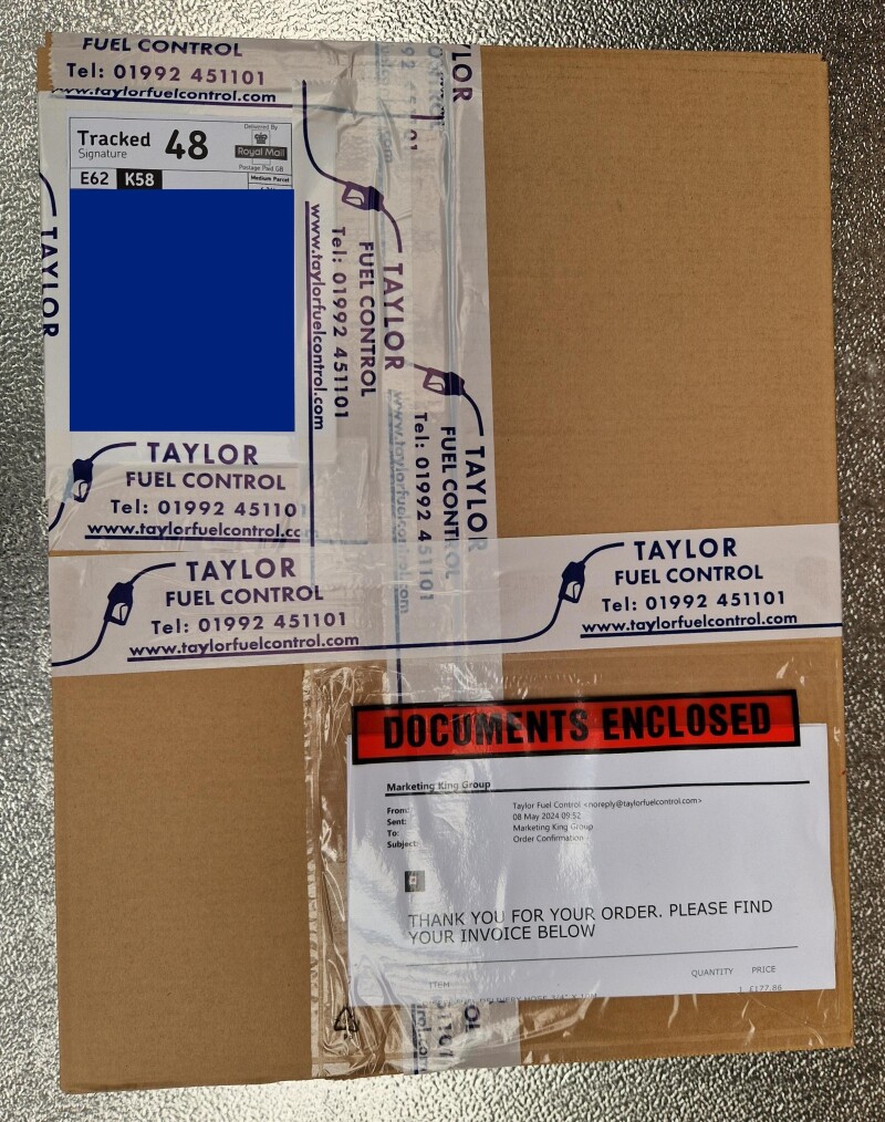 Order being dispatched from Taylor Fuel Control Online Shop